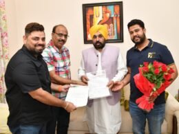 People from the sports industry submitted a memorandum of their demands to Chief Minister Bhagwant Mann