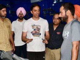 Former Sports Minister and MP Meet Hayer visited Hansraj Badminton Stadium