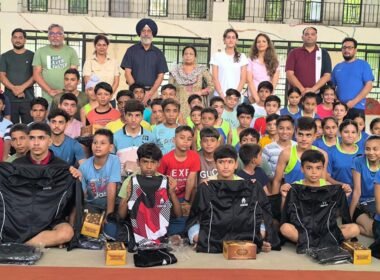 Riana Khosla distributes sports kits to budding athletes in Jalandhar